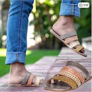 BED|STU Women's Multi-Tone Woven Sandals